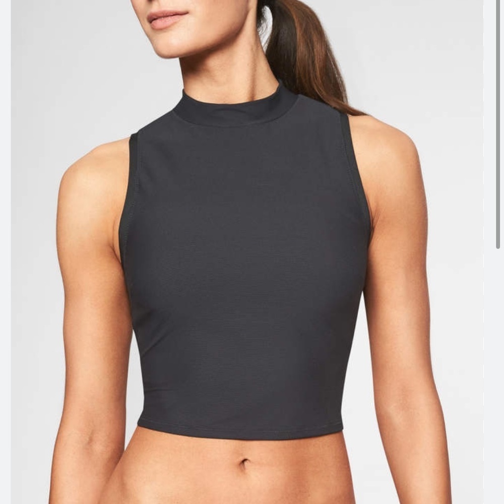 Athleta Crop Top Rash Guard And Swim Bottom NWT